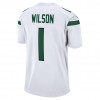 New York Jets Tröjor Zach Wilson 1 Nike Vit 2021 NFL Draft - Herr